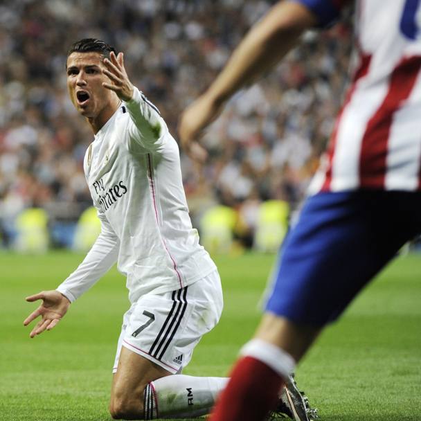Cristiano Ronaldo protesta: quinta stagione oltre quota 50 reti per il portoghese (Afp) 